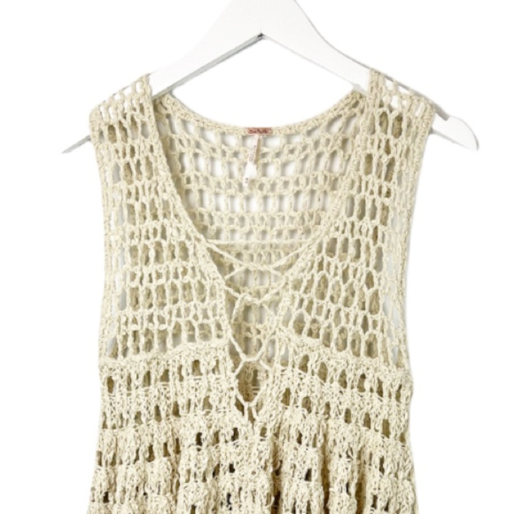 Free People Circles Within Circles Crochet Tank Top Size XS - Picture 7 of 10